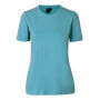 Stretch T-shirt | comfort | dames - Stoffige aqua, 3XL