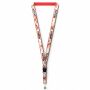 Afneembare polyester keycord met gesublimeerde satijnen overlay