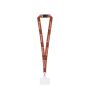 CARLISLE. Polyester sublimatie lanyard met karabijnhaak, veiligheidssluiting en stevige kaarthouder