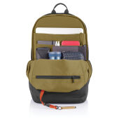 Bobby Soft, anti-diefstal rugzak, zwart, groen