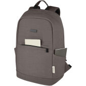 Joey 15,6 inch GRS gerecyclede canvas antidiefstal laptoprugzak 18 l - Grijs