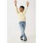 IQONIQ Yengo kids recycled katoen hoodie met steekzakken, cream yellow (910)