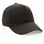 Impact AWARE™ 5 panel 280gr recycled katoenen cap, zwart