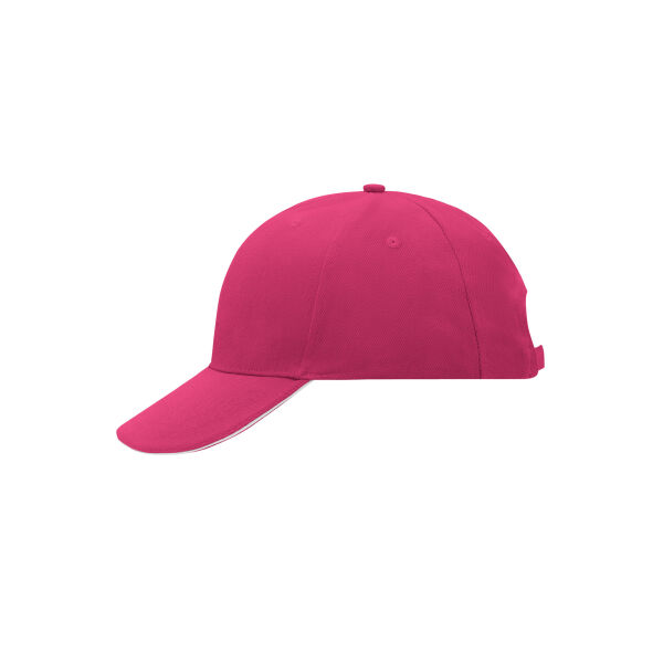 6 Panel Sandwich Cap pink/white one size 6 Panel Sandwich Cap pink/white one size