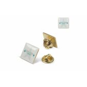 Badge metalen pin 15x15mm - Goud satijn Badge metalen pin 15x15mm - Goud satijn