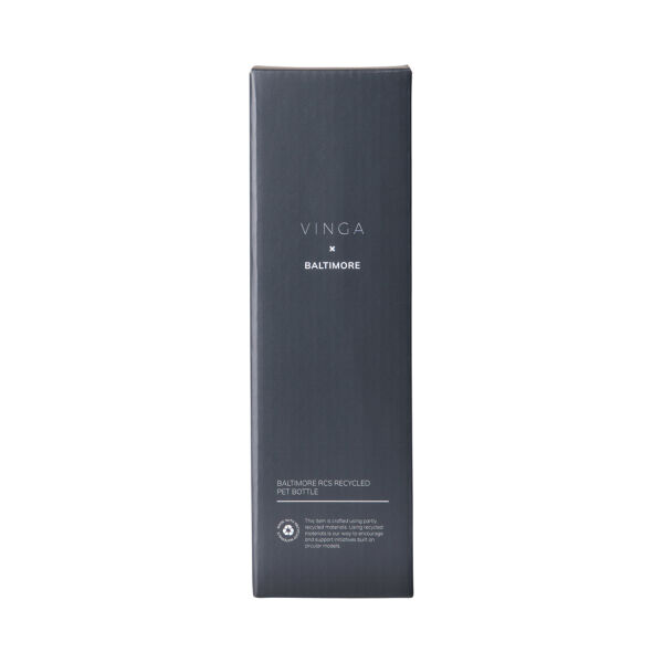 VINGA Baltimore RCS recycled SS fles 600 ML, zwart VINGA Baltimore RCS recycled SS fles 600 ML, zwart