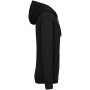 Ecologische uniseks sweater met capuchon en verlaagde schouders in geborsteld fleece Black XXS