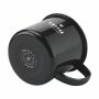 Retro Emaille Mok 350 ml - zwart/wit