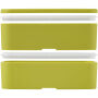 MIYO 700+700 ml dubbellaagse lunchbox - Lime/Lime/Wit