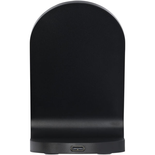 Loop draadloos dual coil laadstation van 15 W van RCS gerecycled plastic - Zwart Loop draadloos dual coil laadstation van 15 W van RCS gerecycled plastic - Zwart
