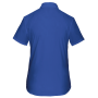 Overhemd in onderhoudsvriendelijk polykatoen-popeline korte mouwen dames Light Royal Blue 4XL