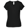 Damesblouse in crêpe met korte mouwen Black 34 FR