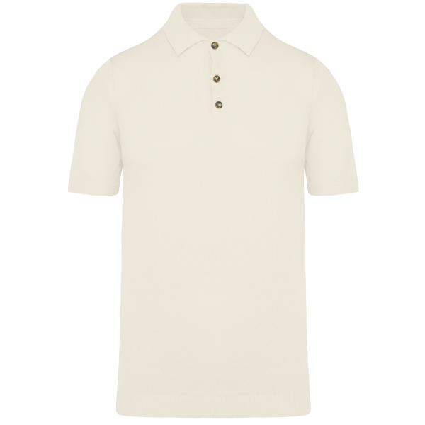 Ecologische tricot herenpolo Ivory S Ecologische tricot herenpolo Ivory S