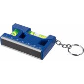 Gerecycled ABS sleutelhanger met waterpas Indira zwart Gerecycled ABS sleutelhanger met waterpas Indira zwart