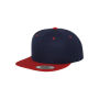 Classic snapbackpet in twee kleuren NAVY / RED One Size