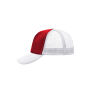 5 Panel Polyester Mesh Cap red/white one size