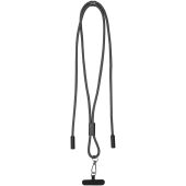 SMART 65W RPET-oplaadkabel met lanyard - Zwart