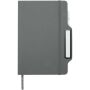 Nexus A5 hard cover notebook with pen and pencil combo (black ink) - Grey
