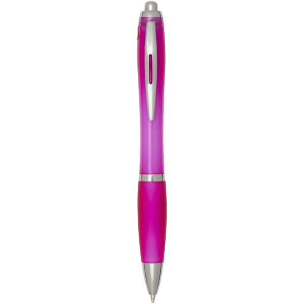 Nash RCS balpen van gerecycled plastic met gekleurde behuizing en grip (zwarte inkt) - Roze Nash RCS balpen van gerecycled plastic met gekleurde behuizing en grip (zwarte inkt) - Roze