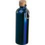 Drinkfles van rvs met karabijnhaak, 750 ml