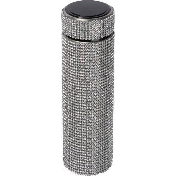 Grote drinkfles van rvs met strass-steen accenten