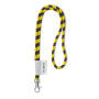 Polyester 2-kleurige koord-lanyard met full color label
