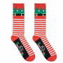 SOC LARGE - Paar kerstsokken L - Wit/rood