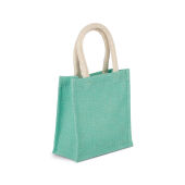 Shopper van jutecanvas - klein model Ice Mint One Size