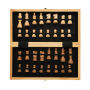 Luxe houten opvouwbaar schaakspel, bruin