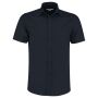 Short Sleeve Tailored Poplin Shirt, Dark Navy, 19.5, Kustom Kit