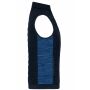 Ladies' Padded Hybrid Vest navy/royal melange XS