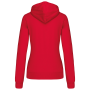 Damessweater met capuchon in contrasterende kleur Red / White XL