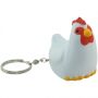 Anti-stress Kip met sleutelhanger - wit