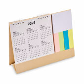 CALENDOO - Bureaukalender met memoblok - Beige