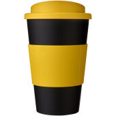 Americano® geïsoleerde beker van 350 ml met handgreep - Geel/Zwart