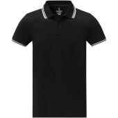 Amarago 200 g/m² tipping herenpolo met korte mouwen - Zwart - XS Amarago 200 g/m² tipping herenpolo met korte mouwen - Zwart - XS