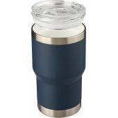 Gerecyclede roestvrijstalen dubbelwandige to go mok (350 ml) Ayen zwart