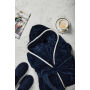 VINGA Louis luxe pluche RPET badjas maat L/XL, donkerblauw