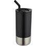 Grayson 480 ml RCS recycled insulated tumbler with straw - Black