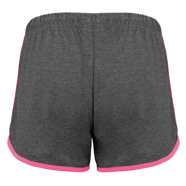 Dames sportshort Grey Heather / Fluo Pink XXL Dames sportshort Grey Heather / Fluo Pink XXL