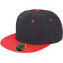 Bronx Original Flat Peak Snapback Dual Colour Cap Black / Red One Size