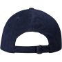 Hutton 6 panel cap van gerecycled corduroy - Marineblauw