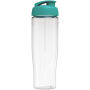 H2O Active® Tempo 700 ml sportfles met flipcapdeksel - Transparant/Aqua blauw
