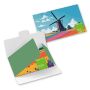 POLYCLEAN rPET brilpoetsdoekje 21x15 cm in papieren etui, all-inclusive-pakket