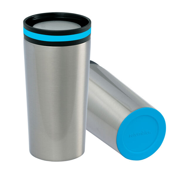 Thermobeker RETUMBLER-myDRINQEO - cyaan, zilver Thermobeker RETUMBLER-myDRINQEO - cyaan, zilver