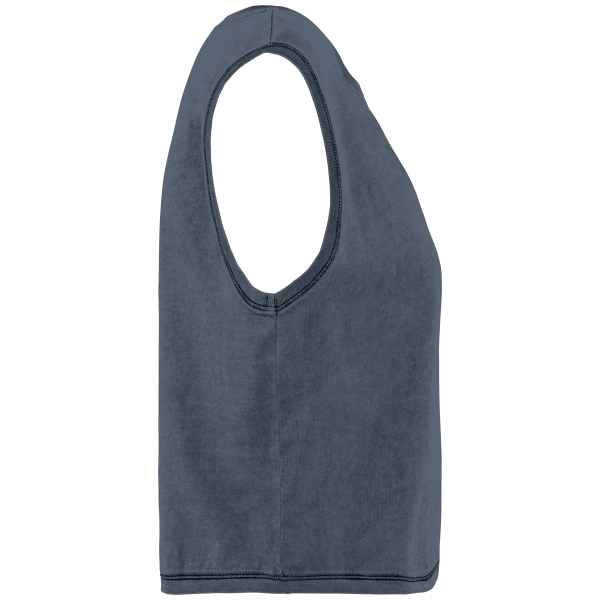 Ecologisch cropped mouwloos dames-T-shirt Washed Mineral Grey XS Ecologisch cropped mouwloos dames-T-shirt Washed Mineral Grey XS