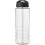 H2O Active® Treble 750 ml sportfles met tuitdeksel - Transparant/Zwart