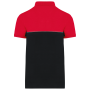 Ecologische uniseks polo met korte mouwen in twee kleuren Black / Red XL