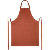 Andrea schort van 240 g/m² met verstelbare nekband - Brick