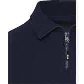 Apollo 245 g/m² uniseks half-zip poloshirt met lange mouwen - Marineblauw - 3XL